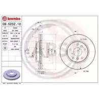 Тормозной диск A.B.S. LEJ BOX 1198178476 09.5252.10 5FDI70S