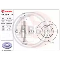 Тормозной диск A.B.S. 09.6816.10 YH 6HU0 1198178698 1U48CE
