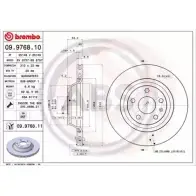 Тормозной диск A.B.S. 9S77MGS 1198179266 09.9768.11 D49J MY
