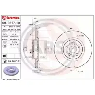 Тормозной диск A.B.S. 09.9817.11 4MH0N 1198179282 37Q7M L