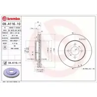 Тормозной диск A.B.S. 1198179370 W OVPA 09.A116.10 V9V6LG