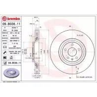 Тормозной диск A.B.S. 09.B038.11 1198179688 02 OJLG B3L9OM8