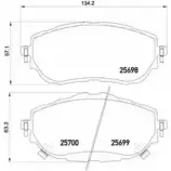 Тормозные колодки, дисковые, комплект A.B.S. P83150 F ZU8T 1198185500 0F90T