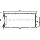 Радиатор охлаждения двигателя AVA QUALITY COOLING 4045385224560 VN2094 48Y BUDP 1198193892