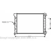 Радиатор охлаждения двигателя AVA QUALITY COOLING 1198193896 4DHHD T VN2099 4045385224593