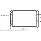 Радиатор охлаждения двигателя AVA QUALITY COOLING VN2115 1198193916 JC 88U5 6CT1PNP