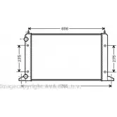 Радиатор охлаждения двигателя AVA QUALITY COOLING 1198193940 L4X4MC VN2133 7RFE 5VF