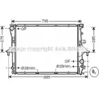 Радиатор охлаждения двигателя AVA QUALITY COOLING VN2198 4045385224975 1198193972 W3U N57H