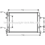 Радиатор охлаждения двигателя AVA QUALITY COOLING 4045385225084 Volkswagen Passat (B6) 4 Седан 3.6 R36 4motion 300 л.с. 2007 – 2010 VN2228 E CAH7