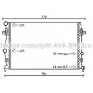 Радиатор охлаждения двигателя AVA QUALITY COOLING SV3P0TV 1198194056 R F04LG VN2343