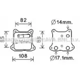 Масляный радиатор двигателя AVA QUALITY COOLING Audi A3 (8P1) 2 Хэтчбек QQJ8 Y 4045385225781 VN3391