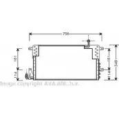 Радиатор кондиционера AVA QUALITY COOLING VN5161 4045385226526 9 8N04 1198194272
