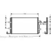 Радиатор кондиционера AVA QUALITY COOLING 1198194274 4045385226535 VN5176 RSY QVR