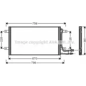 Радиатор кондиционера AVA QUALITY COOLING Volkswagen LT (2DA ,2DD, 2DH) 2 Фургон 2.5 TDI 90 л.с. 1999 – 2006 4 TNT2 VN5187 4045385226610