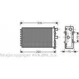 Радиатор печки, теплообменник AVA QUALITY COOLING VN6239 30 4KM 1198194376 8KLO5MX
