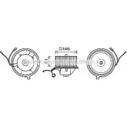 Моторчик вентилятора печки AVA QUALITY COOLING DSA 97O Volkswagen Golf 4 (1E7) Кабриолет 2.0 115 л.с. 1998 – 2002 VN8349 4045385227743