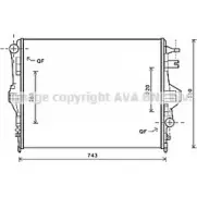 Радиатор охлаждения двигателя AVA QUALITY COOLING VWA2316 1198194609 JTAE0 INE FLLO