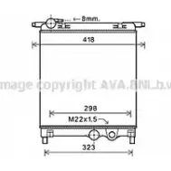 Радиатор охлаждения двигателя AVA QUALITY COOLING Volkswagen Up 4A XLWQY 4045385228621 VNA2325