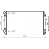 Радиатор охлаждения двигателя AVA QUALITY COOLING BP DC5 Volkswagen Golf Sportsvan 4045385228641 VNA2338