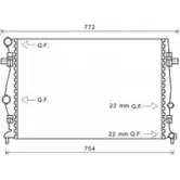 Радиатор охлаждения двигателя AVA QUALITY COOLING LLV EK1 VNA2343 4045385228667 Volkswagen Golf Sportsvan