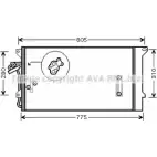 Радиатор кондиционера AVA QUALITY COOLING ZSA1 M 4045385229031 Volkswagen Touareg (7LA, 7L6, 7L7) 1 Внедорожник VNA5244D