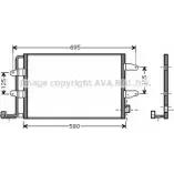 Радиатор кондиционера AVA QUALITY COOLING 1198194688 VNA5252 92D6AC 7 4045385229044
