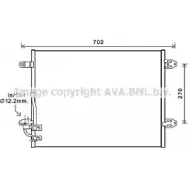 Радиатор кондиционера AVA QUALITY COOLING VNA5323 MX5U TL 1198194696 4045385229105