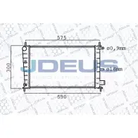 Радиатор охлаждения двигателя JDEUS 0EVEI5N Ford Fiesta 4 (DX, JA, JB) Хэтчбек 1.4 i 16V 90 л.с. 1996 – 2002 012M94 2OEQV W