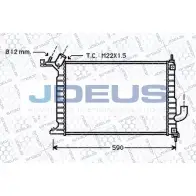 Радиатор охлаждения двигателя JDEUS 020M50 PVTB0 BT 4E5 Opel Vectra (B) 2 Универсал 2.0 DTI 16V (F35) 101 л.с. 1997 – 2003