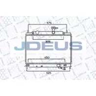 Радиатор охлаждения двигателя JDEUS 1198215947 Y1Q HE UN362FK 054M33