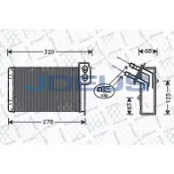 Радиатор печки, теплообменник JDEUS Renault Kangoo (KC) 1 Минивэн 1.4 (KC0C. KC0H. KC0B. KC0M) 75 л.с. 1997 – 2025 BGYGS9 G31 0H 223M61