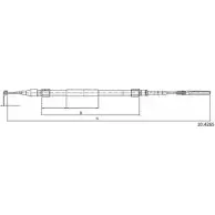 Трос ручника CABOR 8FF5F 10.4265 1198287459 BO1 X2