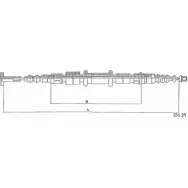 Трос ручника CABOR Fiat Tempra (159) 2 Седан 1.9 TD (159.CU. 159.AU. 159.AI. 159.BI) 90 л.с. 1990 – 1996 9YU TXI 251.25 JKQGU