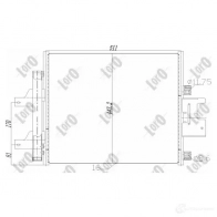 Радиатор кондиционера ABAKUS 6R K9X5H 1437264967 0550160005