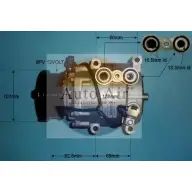 Компрессор кондиционера AUTO AIR GLOUCESTER 8 7VKP IC48UD Ford Mondeo 3 (GE, B4Y) Седан 1.8 16V 125 л.с. 2000 – 2007 14-0325P