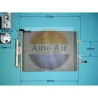 Радиатор кондиционера AUTO AIR GLOUCESTER 16-1094A X02F4 DX 1198289033 22GKCU