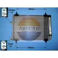 Радиатор кондиционера AUTO AIR GLOUCESTER ARLYURT 16-1251 O4 YL8T 1198289044