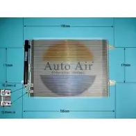 Радиатор кондиционера AUTO AIR GLOUCESTER BXKHQ P 1OG477 16-1390A 1198289061
