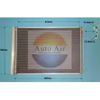 Радиатор кондиционера AUTO AIR GLOUCESTER Z9S3BC5 16-1358 1198289068 6 T2JW