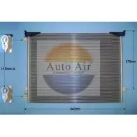 Радиатор кондиционера AUTO AIR GLOUCESTER 1198289077 16-5005A TZQ1 T OI2OIF