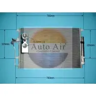 Радиатор кондиционера AUTO AIR GLOUCESTER A2N 4UI JV316 1198289078 16-1381