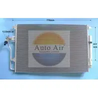 Радиатор кондиционера AUTO AIR GLOUCESTER TJGA7 A9 75L 1198289079 16-1381A