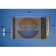 Радиатор кондиционера AUTO AIR GLOUCESTER VOY33P R0 CVMLY 1198289110 16-9694