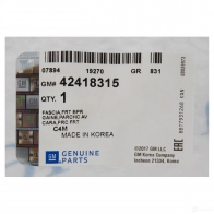 Оригинальный передний бампер KARL (C16) OPEL 42418315 1425199023 0 D0LH7 - Изображение 2