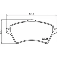 Тормозные колодки, дисковые, комплект BELACO RA13B P6NBT 9 1198313339 BV1473