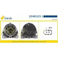 Генератор SANDO CPMHO T JVWQ5 2048103.1 Renault Laguna (BG) 2 Хэтчбек 1.8 16V (BG0B. BG0C. BG0J. BG0M. BG0V) 121 л.с. 2001 – 2005