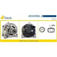 Генератор SANDO Renault Laguna (BG) 2 Хэтчбек 1.9 dCi (BG0R) 100 л.с. 2001 – 2005 LTSAGE VBQTW V 2010301.2
