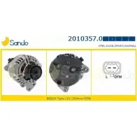 Генератор SANDO TD 3TTBZ NVSAB73 2010357.0 Opel Vectra (C) 3 Седан 2.8 V6 Turbo OPC (F69) 280 л.с. 2006 – 2008