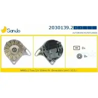 Генератор SANDO 2030139.2 37 6ABT 186PK Opel Astra (J) 4 Универсал 1.7 CDTI (35) 110 л.с. 2010 – 2015