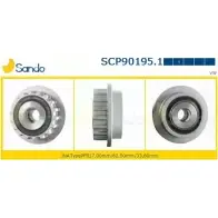 Шкив генератора SANDO YS8HOPZ SCP90195.1 Q Q2RR6 1198320248